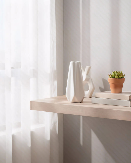 Aurivva Minimalist Collection – Eira Vase (White Nordic Ceramic)