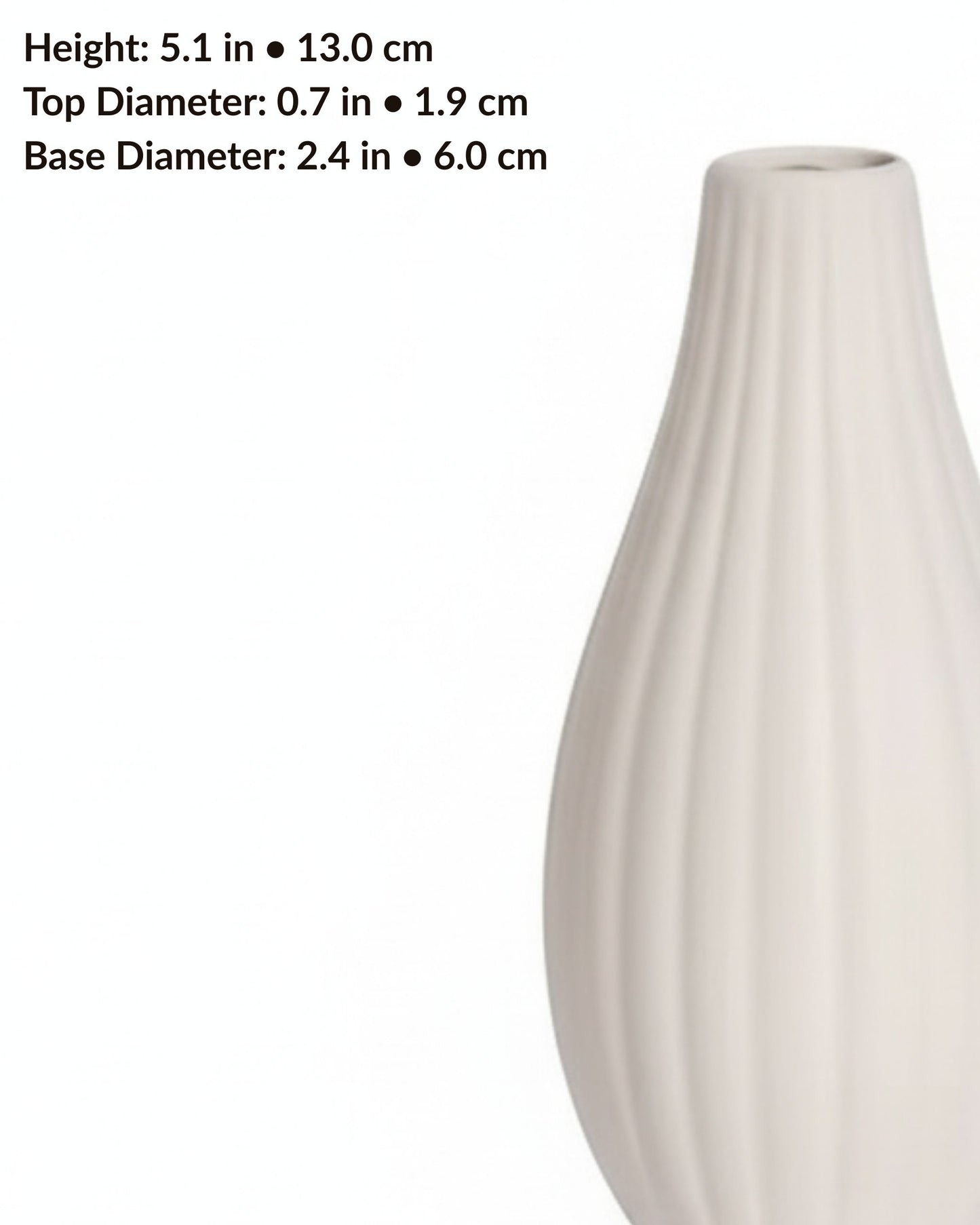 Aurivva Minimalist Collection – Liv Vase (White Nordic Ceramic)