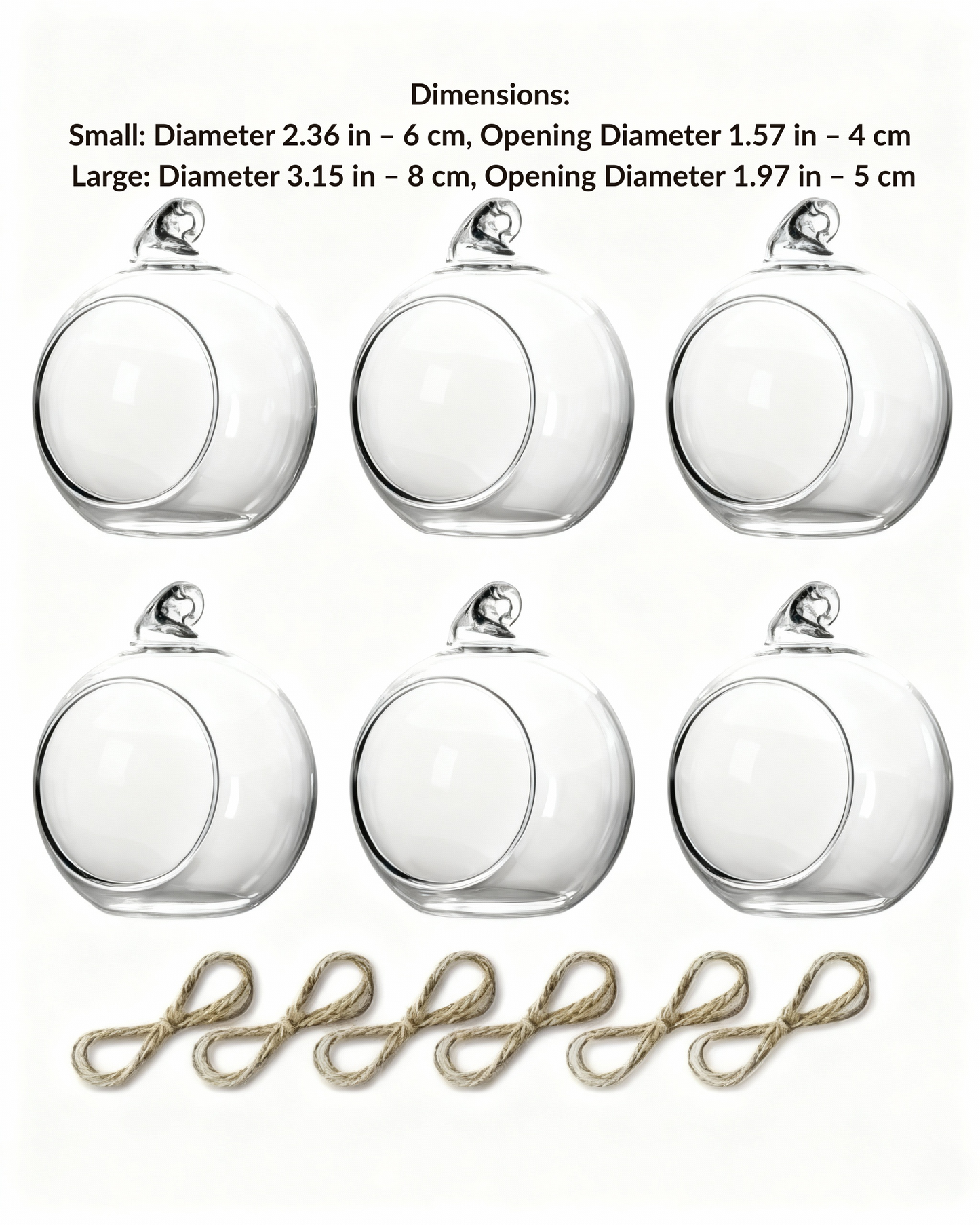 Aurivva Candlelight – Halo Hanging Glass Holders (6pcs)