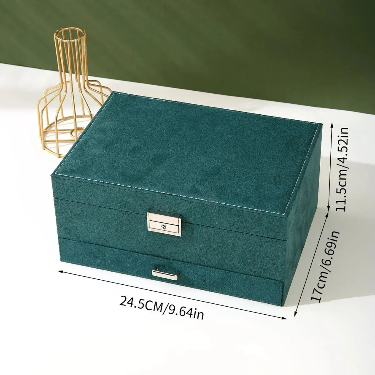 Aurivva 3-Layer Jewellery Organiser | Storage Box Drawer Cabinet