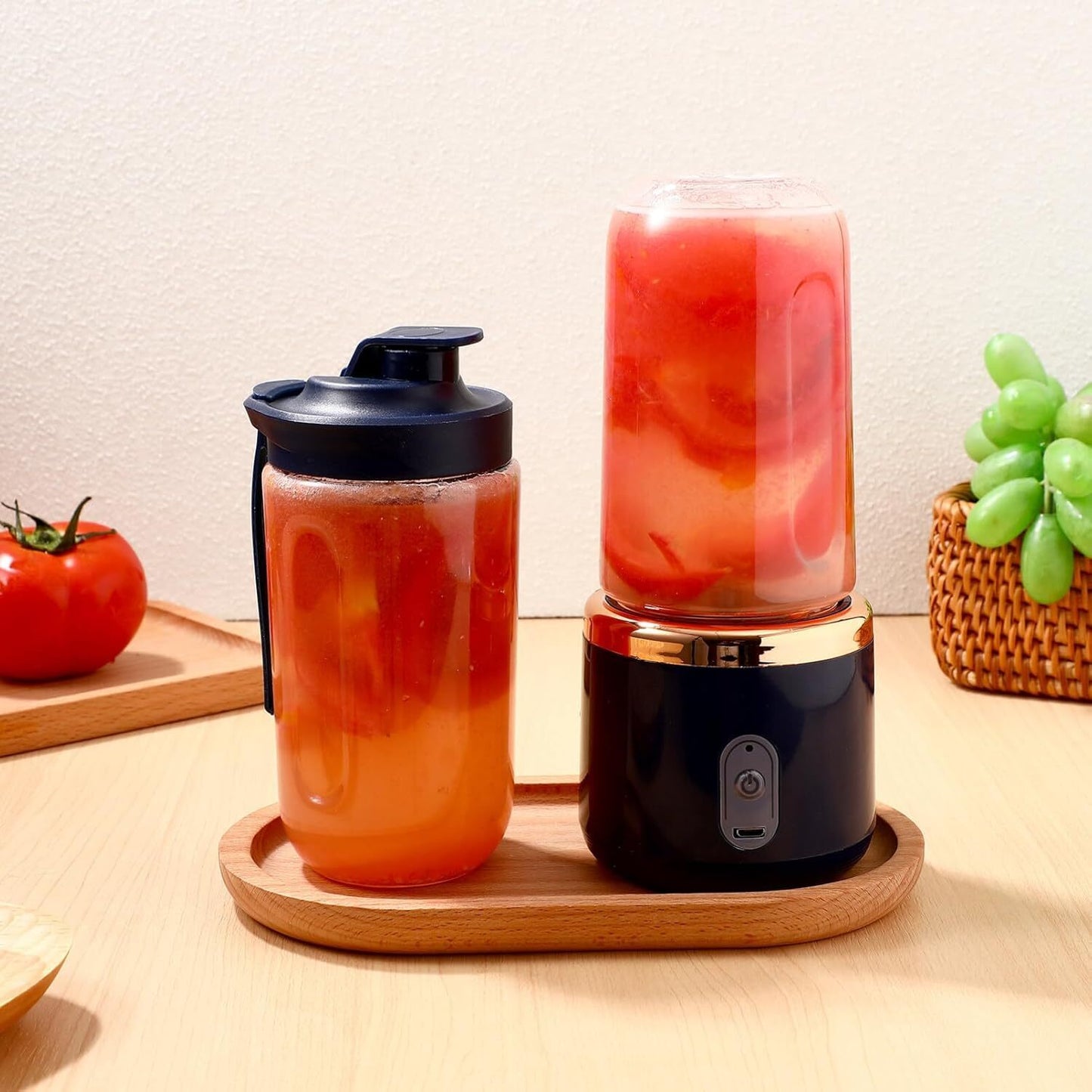 Rechargeable Electric Fruit Juice Maker | Portable Blender & Smoothie Juicer