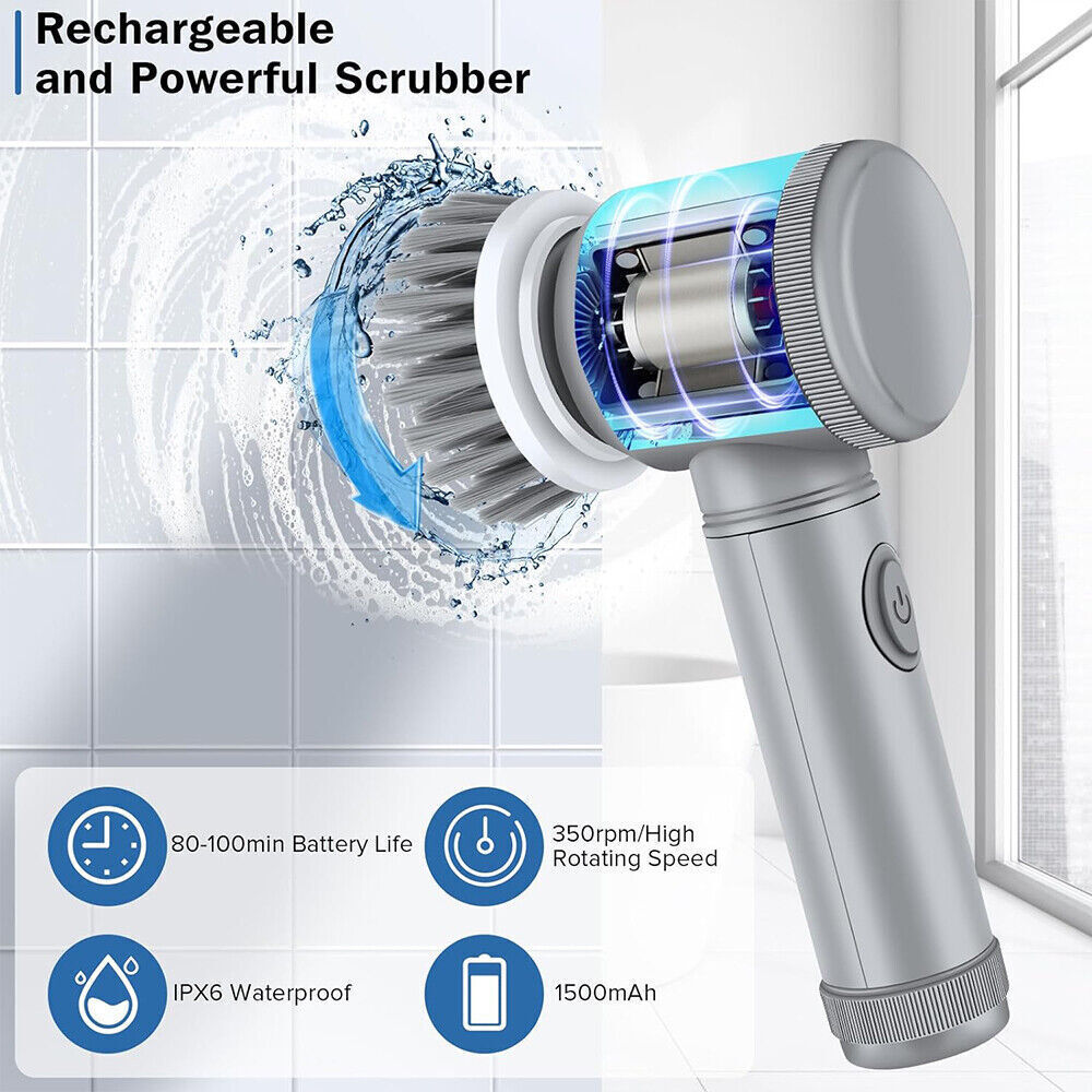Aurivva Spin Scrub Cleaner | Rechargeable Cordless Cleaning Brush