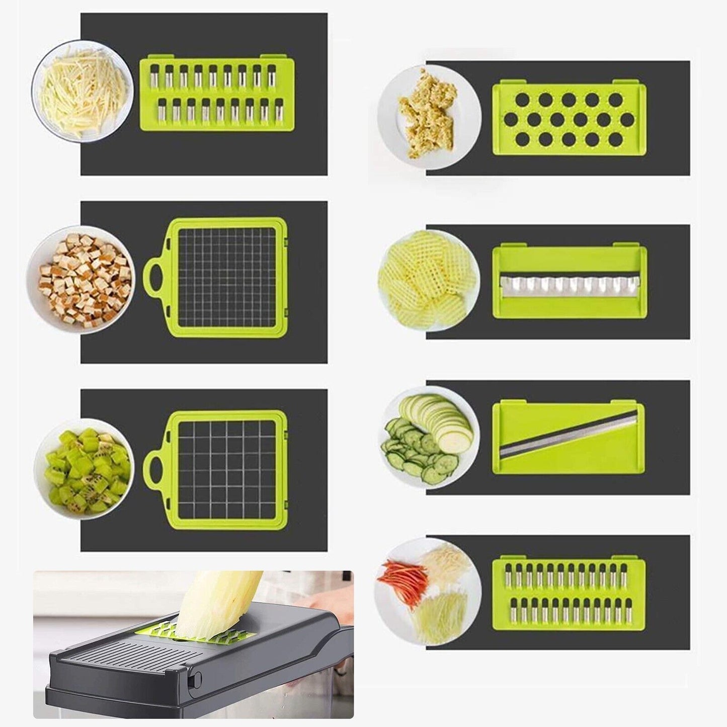 Aurivva 15-in-1 Vegetable Chopper | Multi-Function Food Slicer & Peeler