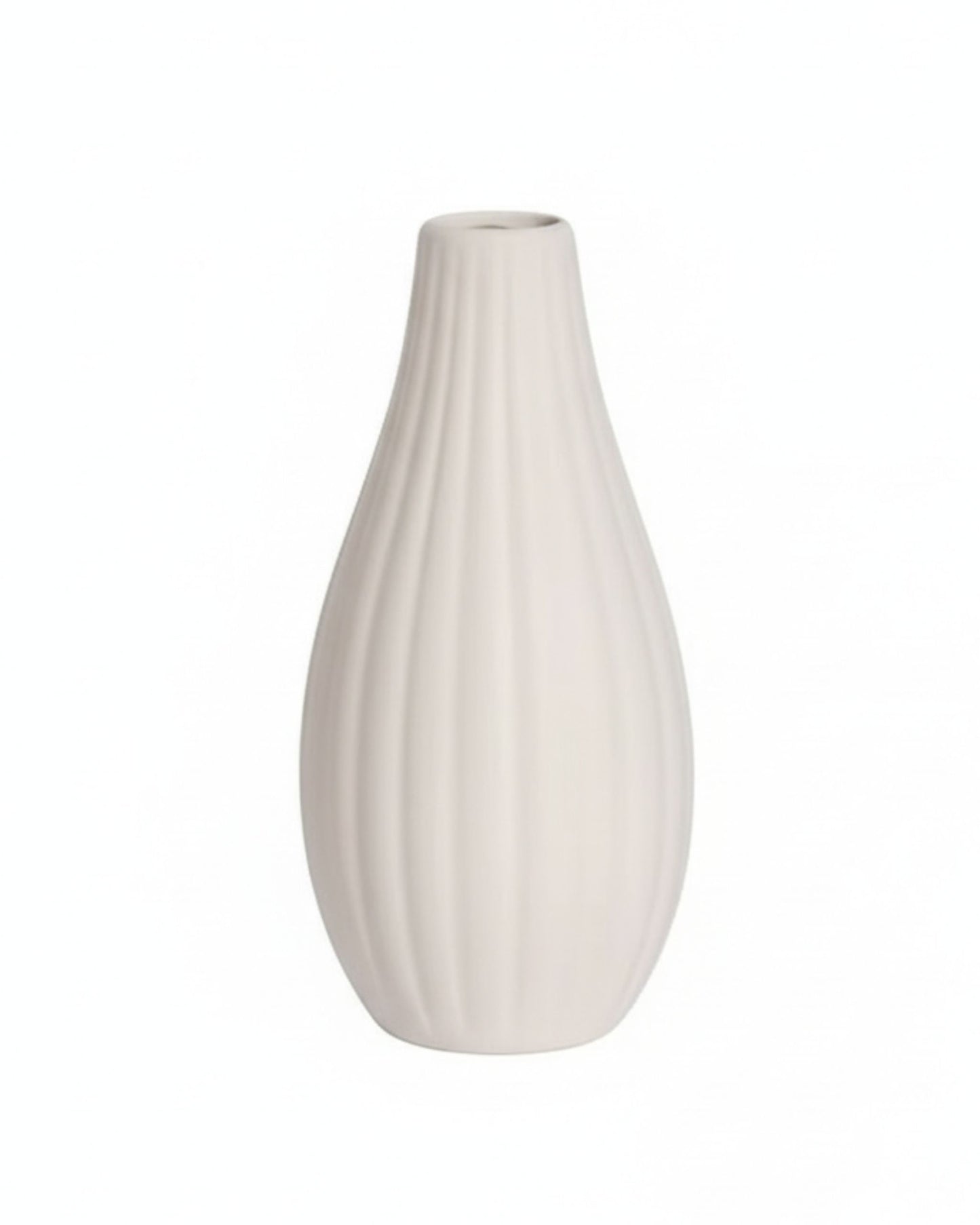 Aurivva Minimalist Collection – Liv Vase (White Nordic Ceramic)