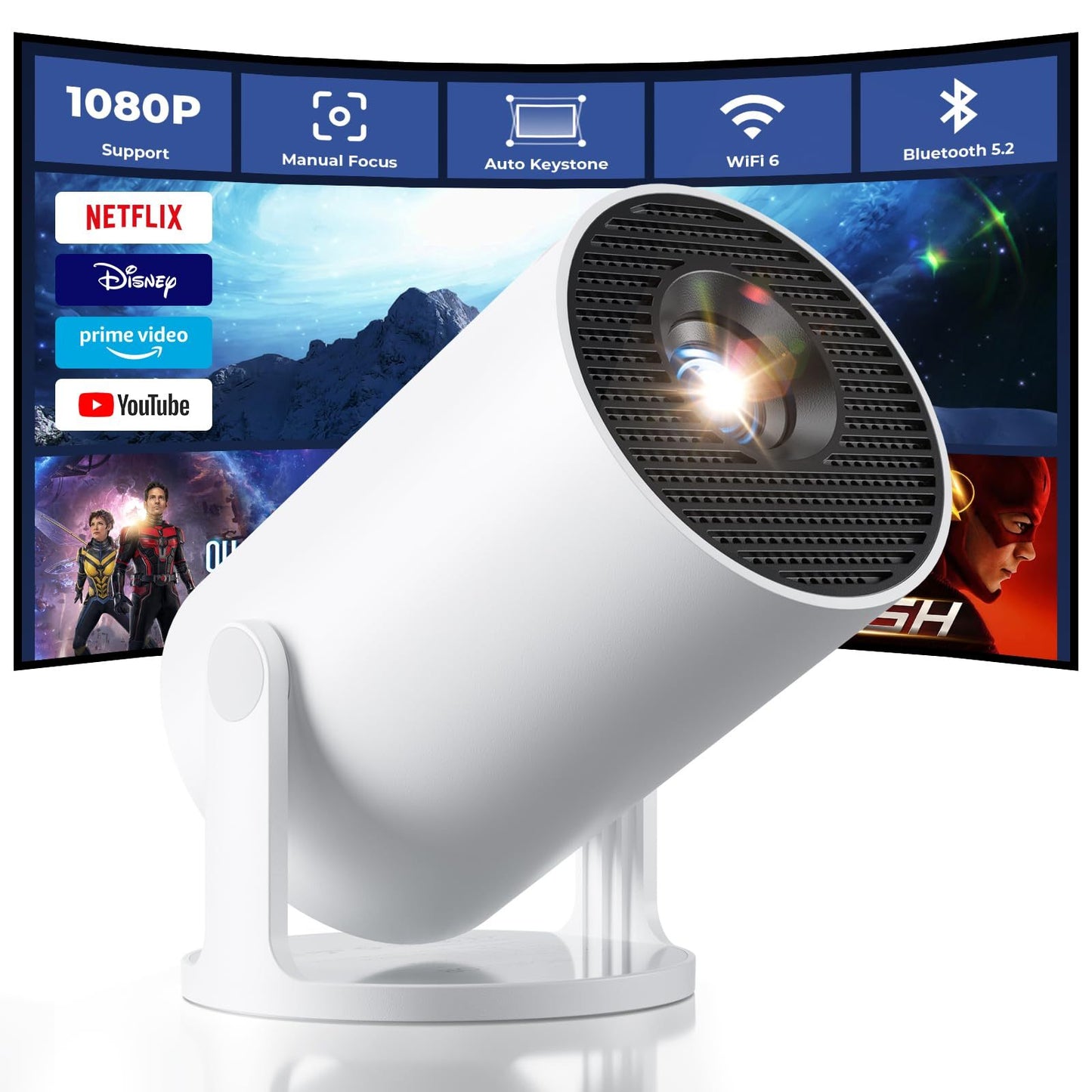 Aurivva Portable Smart Projector | Home Cinema