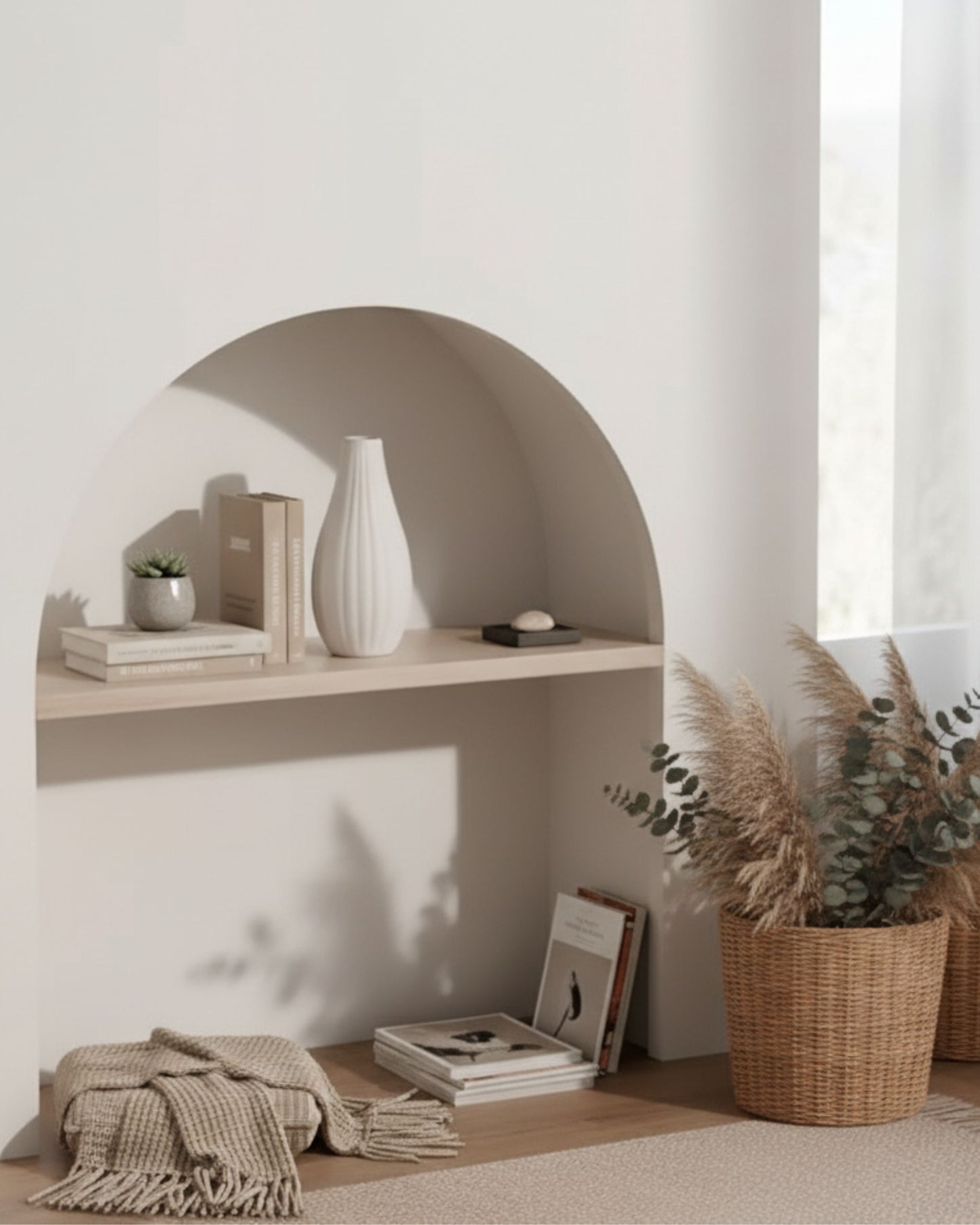 Aurivva Minimalist Collection – Liv Vase (White Nordic Ceramic)