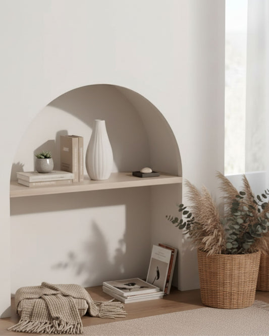 Aurivva Minimalist Collection – Liv Vase (White Nordic Ceramic)