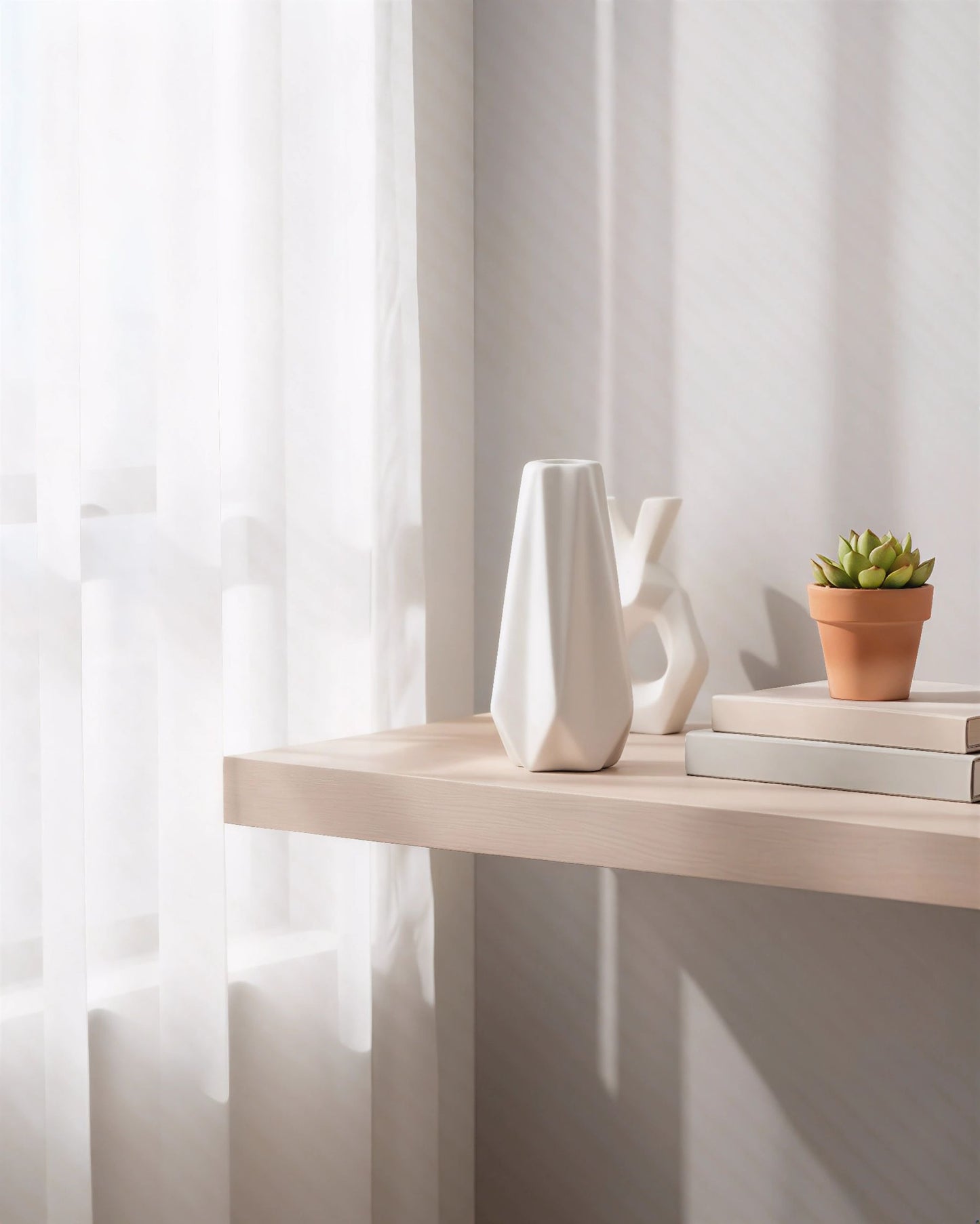 Aurivva Minimalist Collection – Eira Vase (White Nordic Ceramic)