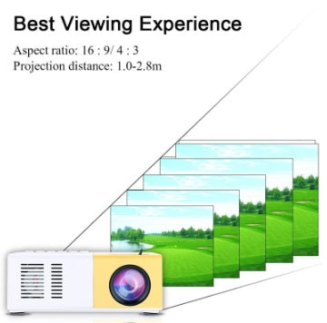 Aurivva Mini HD Portable Projector | 3D LED Home Cinema