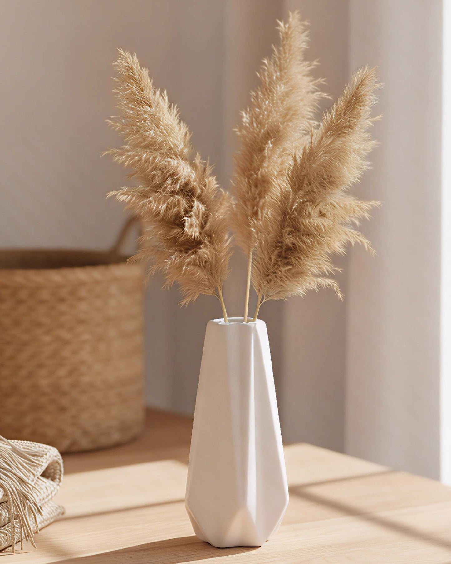 Aurivva Minimalist Collection – Eira Vase (White Nordic Ceramic)