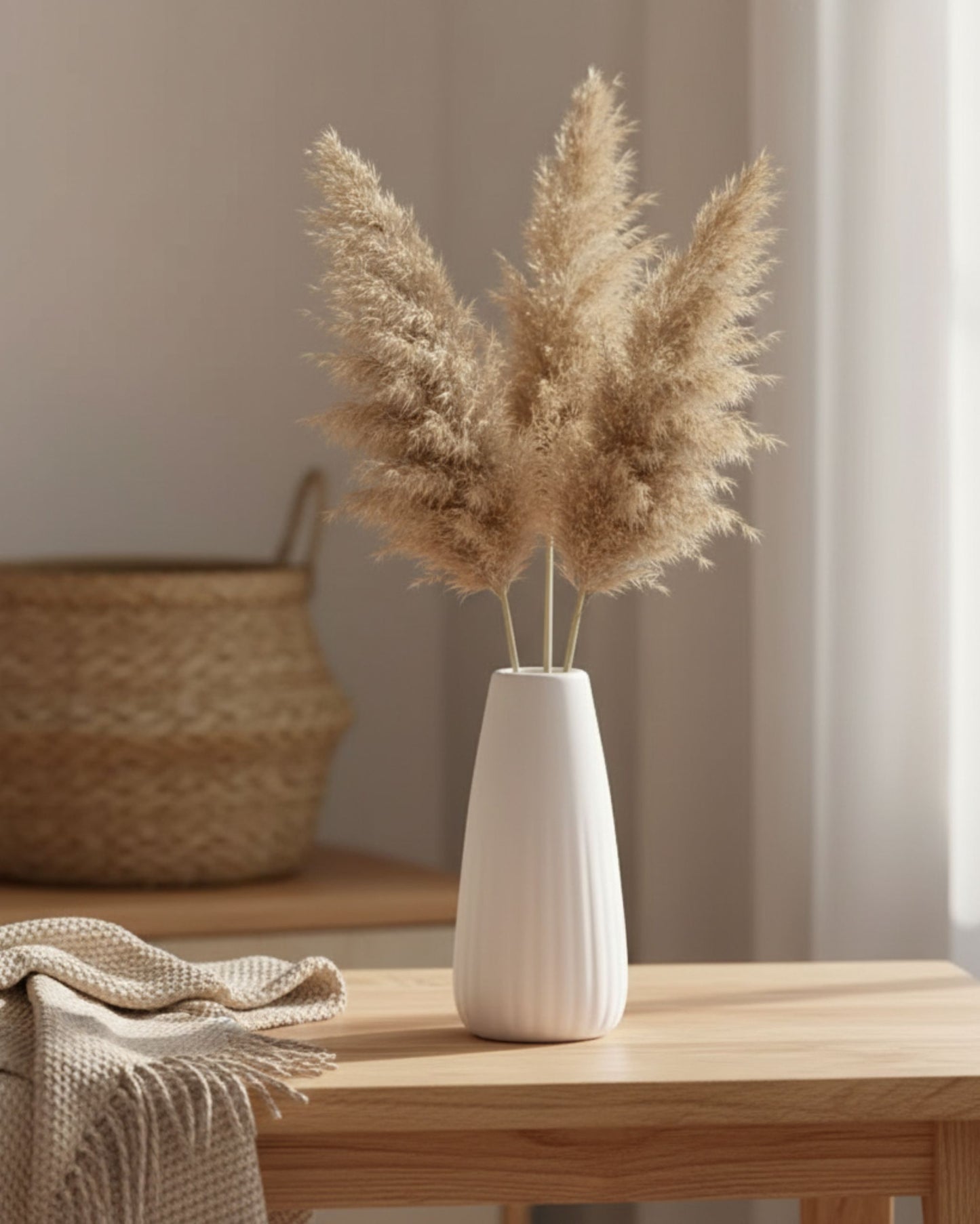 Aurivva Minimalist Collection – Alva Vase (White Nordic Ceramic)