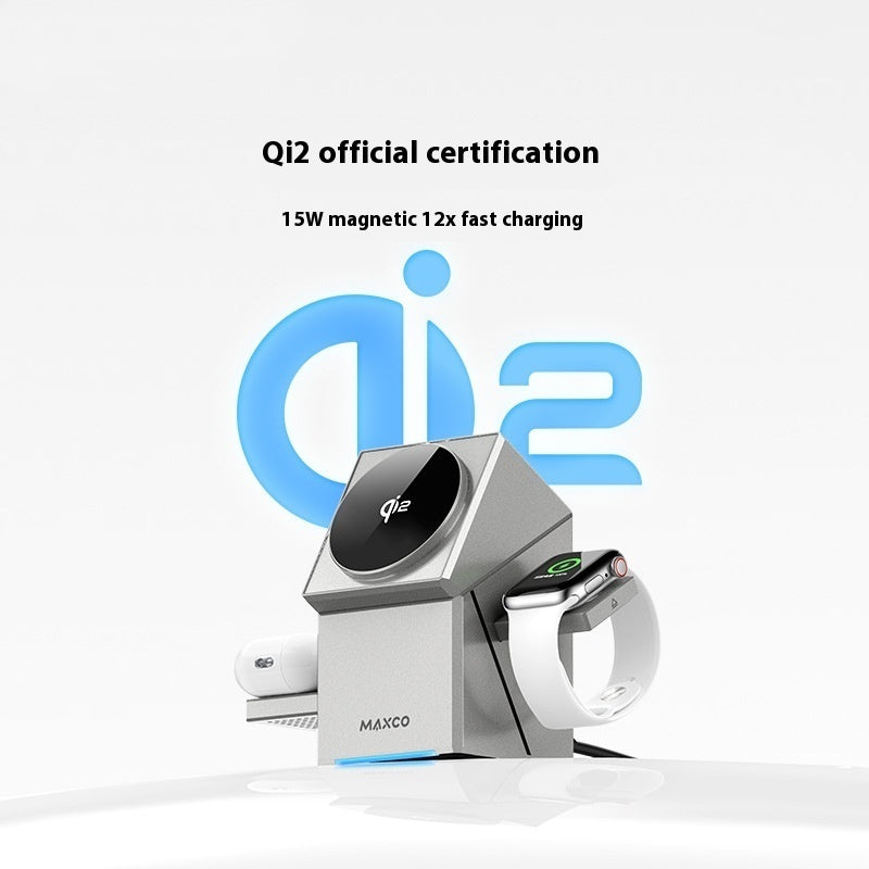 Qi2 Magnetic Wireless Charger | 360° Rotating Fast Charge Dock