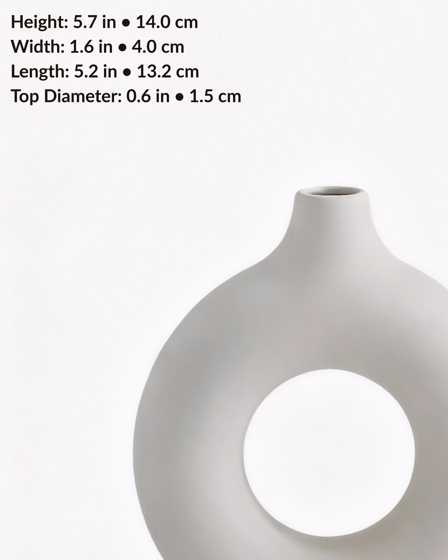 Aurivva Minimalist Collection – Loke Vase (White Nordic Ceramic)