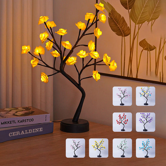 Aurivva Rose Tree Lamp | USB Fairy Light for Home & Gifts