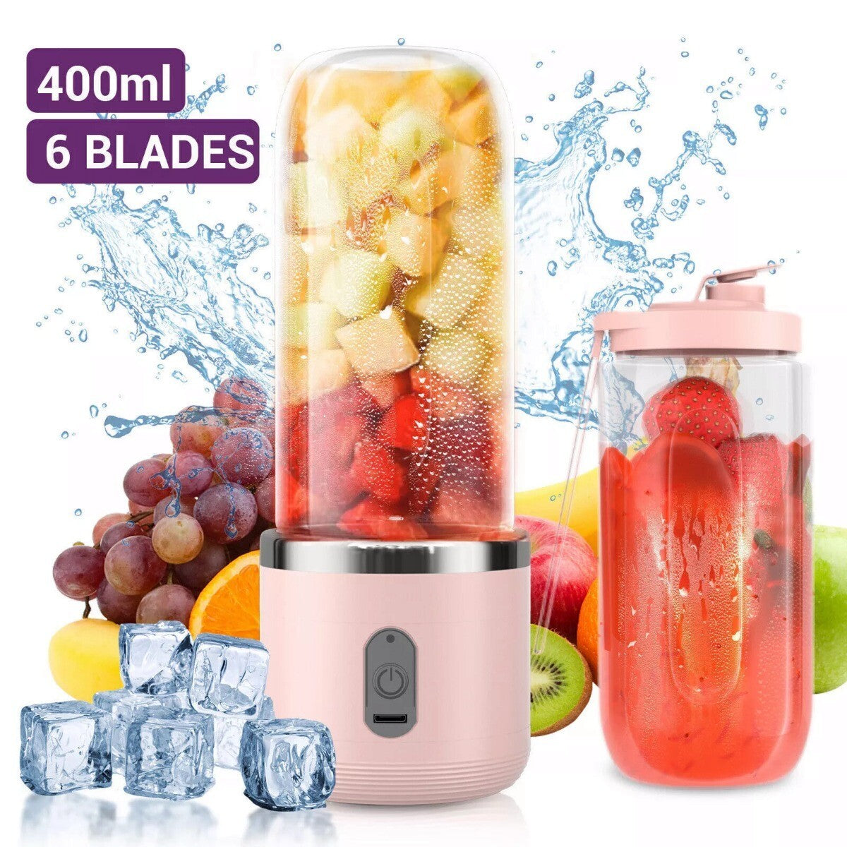 Rechargeable Electric Fruit Juice Maker | Portable Blender & Smoothie Juicer